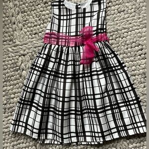 Brooke Lindsay Collection black white party dress with pink bow